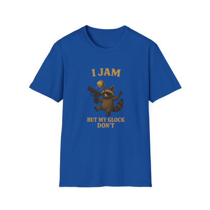 Funny Raccoon “I Jam But My Glock Don't” T-Shirt
