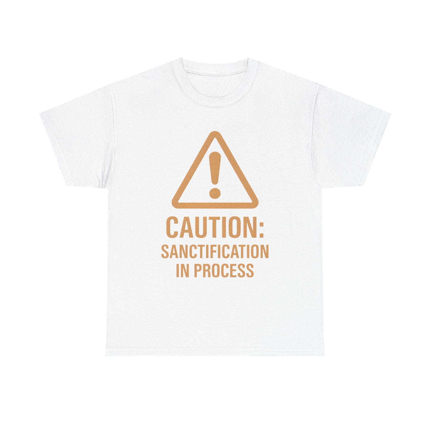 Caution Sanction Tee - Unisex Heavy Cotton T-Shirt for Casual, Gift, Humor, Christian Apparel, Everyday Wear