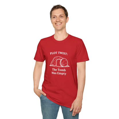 T-Shirt — "Plot Twist: The Tomb Was Empty" Christian Easter Graphic Tee