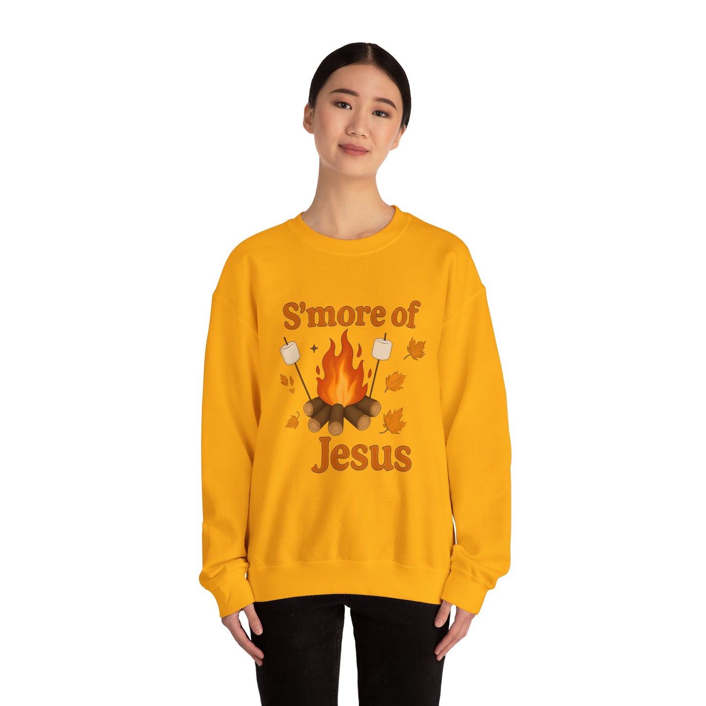 Cozy Autumn Crewneck Sweatshirt - S'more of Jesus, Fall Fashion, Religious Gift, Christian Apparel, Harvest Celebration, Thanksgiving