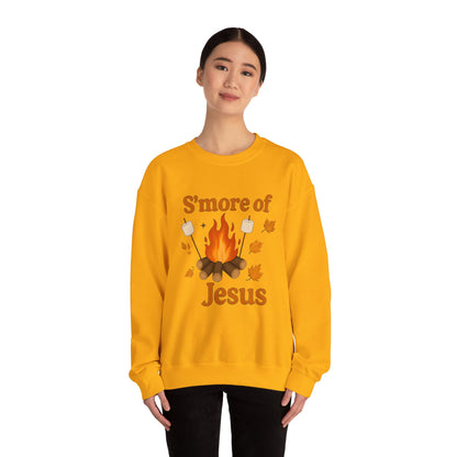 Cozy Autumn Crewneck Sweatshirt - S'more of Jesus, Fall Fashion, Religious Gift, Christian Apparel, Harvest Celebration, Thanksgiving