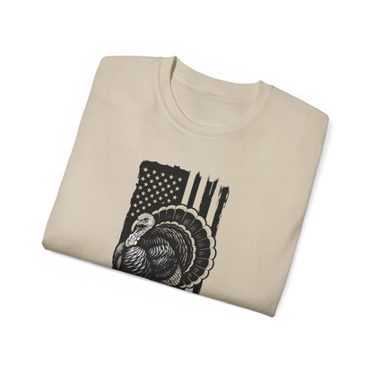 Thanksgiving Turkey Graphic Tee, Unisex Cotton T-Shirt for Holidays, Fall Wear, Family Gatherings, Thanksgiving Celebration, Casual Everyday