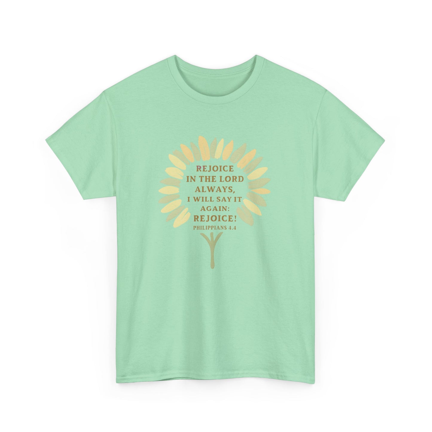 Joyful Faith Unisex Cotton Tee - Rejoice in the Lord, Christian Apparel, Inspirational Shirt, Gift for Believers, Summer Fashion