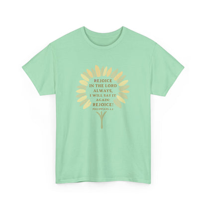 Joyful Faith Unisex Cotton Tee - Rejoice in the Lord, Christian Apparel, Inspirational Shirt, Gift for Believers, Summer Fashion