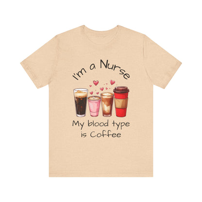 Funny Nurse Coffee Tee - I'm a Nurse My Blood Type is Coffee Shirt, Gift for Nurses, Coffee Lover T-Shirt, Healthcare Humor Apparel, [...]