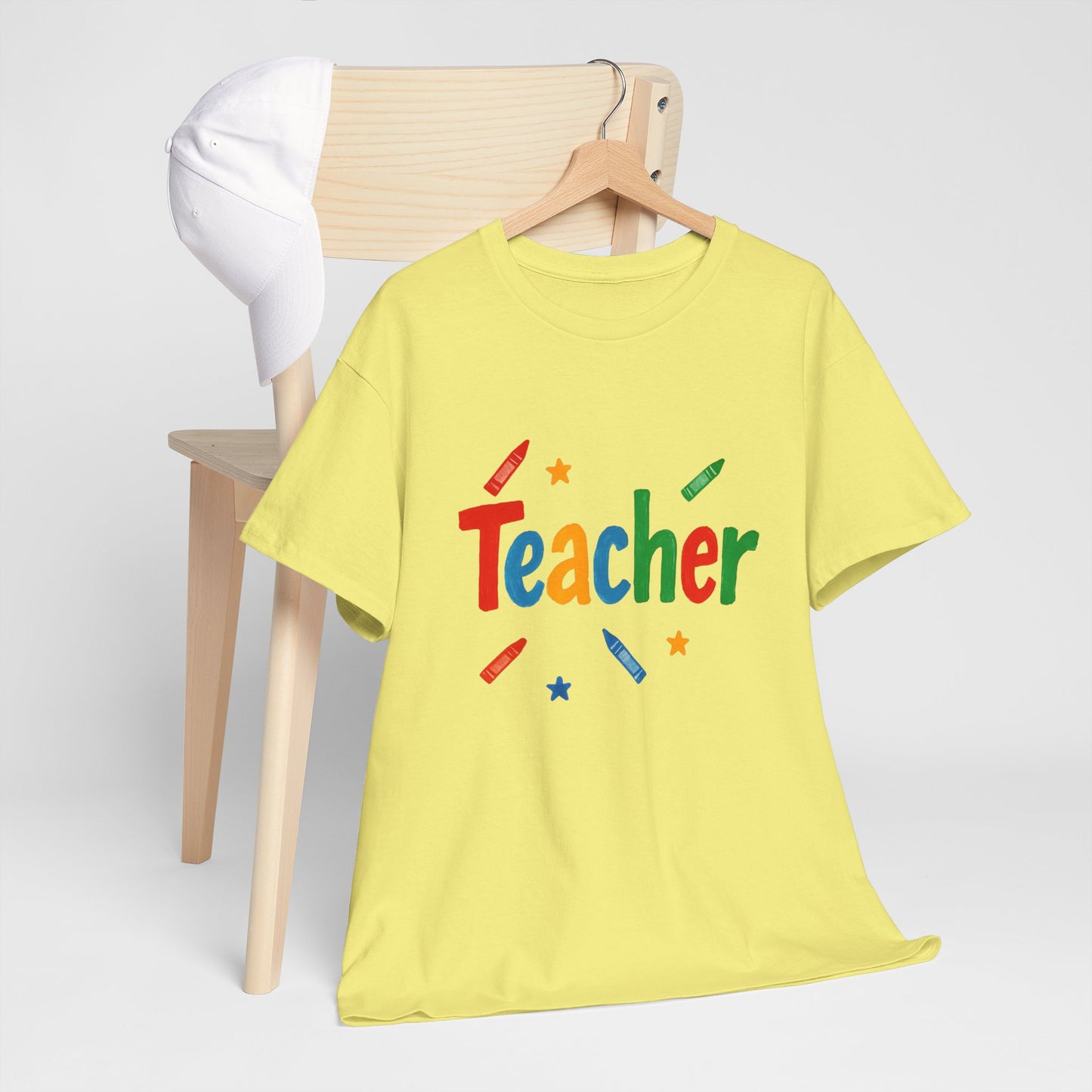 Colorful Teacher Appreciation Unisex Heavy Cotton Tee - Gifts for Educators, Back to School, Classroom, Birthday, Fun Teacher Shirt