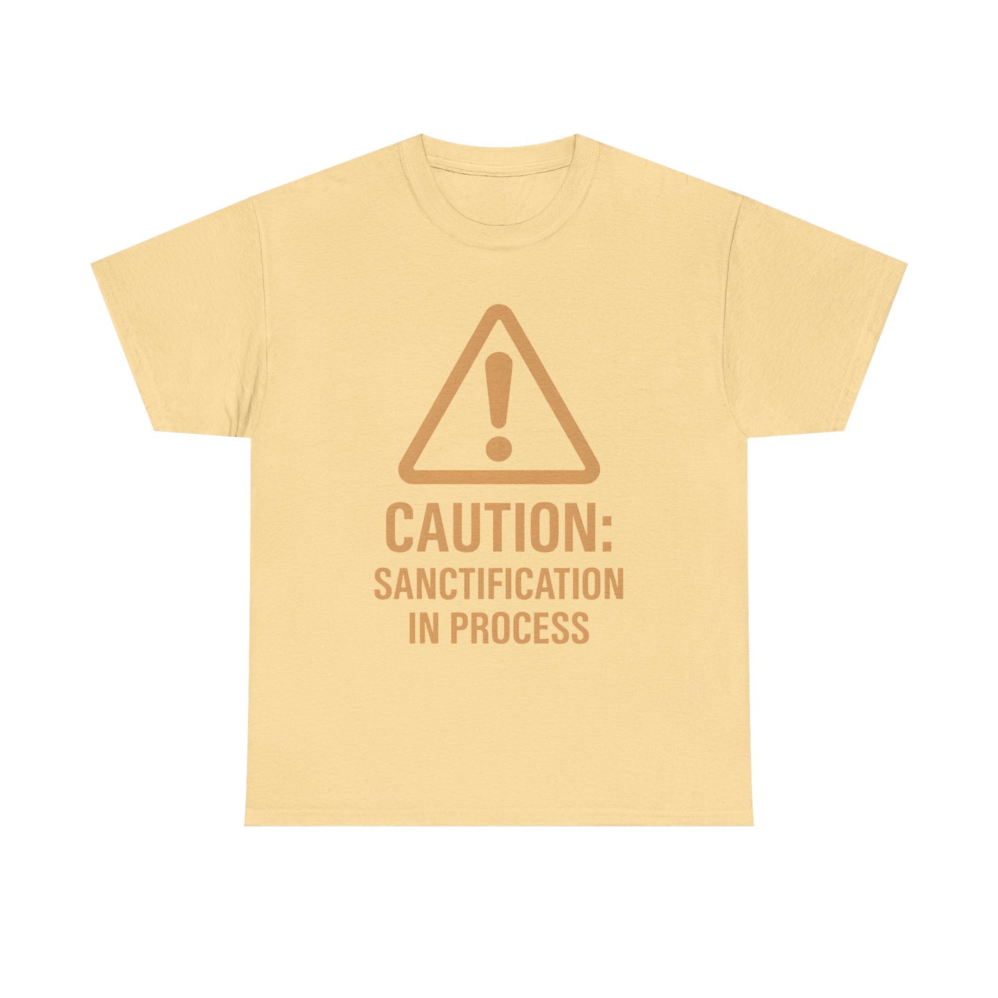 Caution Sanction Tee - Unisex Heavy Cotton T-Shirt for Casual, Gift, Humor, Christian Apparel, Everyday Wear