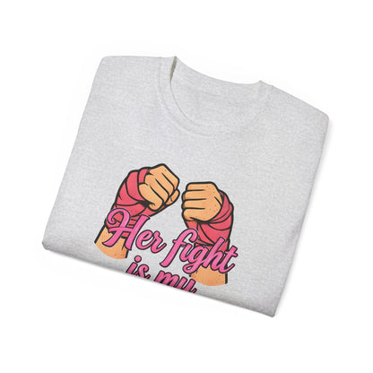 Inspirational Fight Tee | Unisex Ultra Cotton Shirt for Cancer Awareness, Gift for Fighters, Motivational Apparel, Pink Ribbon Support