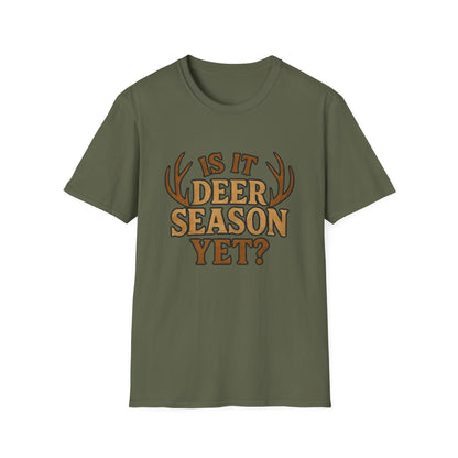 Deer Season T-Shirt, Unisex Softstyle Tee, Hunting Apparel, Outdoor Shirt, Fall Fashion, Gift for Hunters
