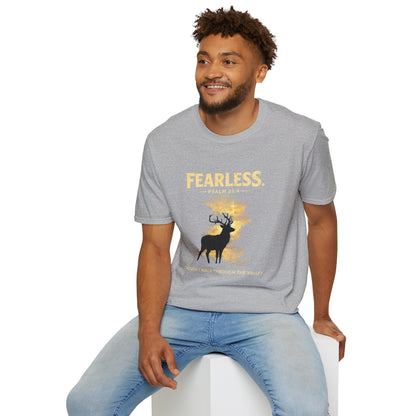 Fearless Psalm T-Shirt — Christian Faith Deer Graphic Tee