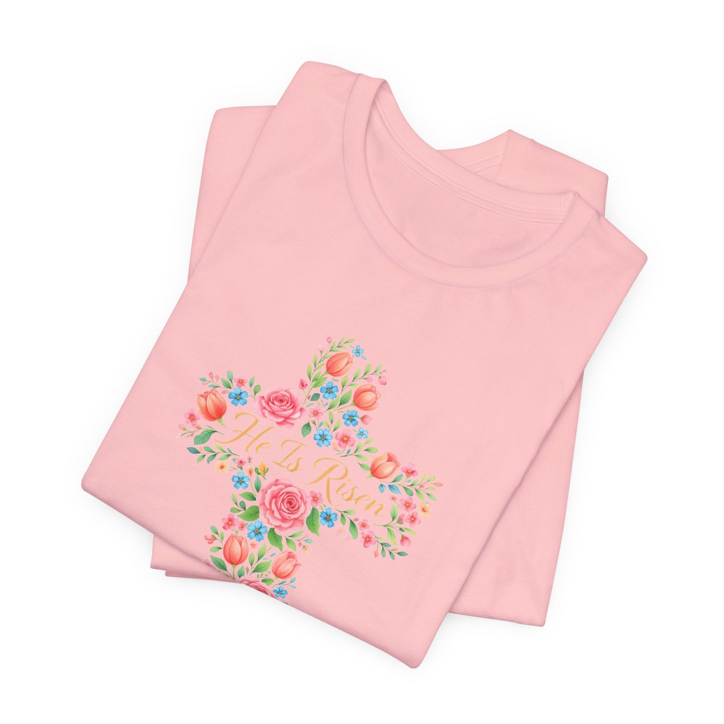 Floral Cross T-Shirt — Vintage Rose Faith Tee