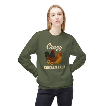 Crazy Chicken Lady Sweatshirt - Cozy Farmhouse Crewneck for Chicken Lovers