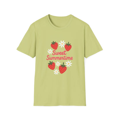 Sweet Summertime T-Shirt, Unisex Summer Tee, Cute Fruit Shirt, Casual Summer Apparel, Gift for Plant Lovers