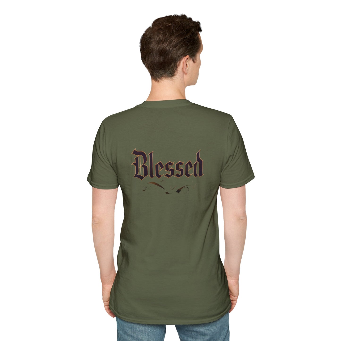 Blessed Unisex Softstyle T-Shirt for Everyday Comfort, Casual Wear, Gift for Friends, Spiritual Apparel, Summer Fashion
