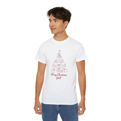 Merry Christmas Y'all Tee — Minimal Holiday Graphic T-Shirt