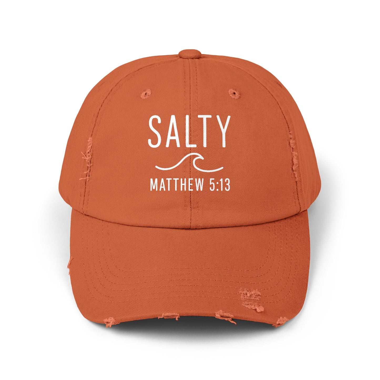 Salty Unisex Distressed Cap | Beach Vibes, Casual Wear, Gift for Him/Her, Summer Accessory, Faith-Based Fashion