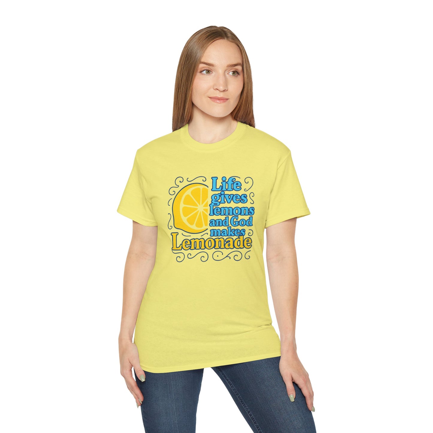 Life Gives Lemons Tee, Positive Quote T-Shirt, Unisex Cotton Shirt, Inspirational Gift, Casual Summer Wear, Lemonade Theme