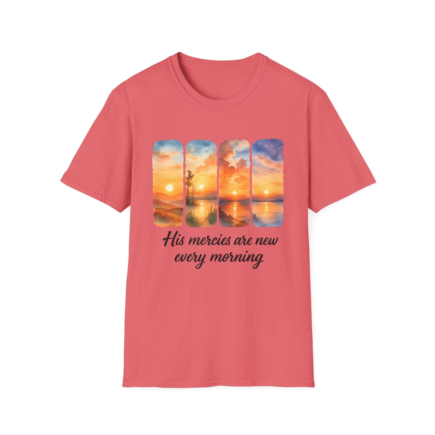Inspirational Sunrise T-Shirt - His Mercies Are New Every Morning, Affirmation Tee, Gift for Friends, Motivational Apparel, Casual [...]
