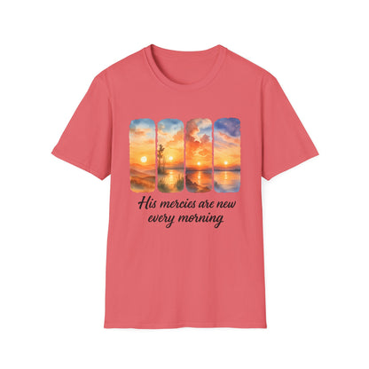 Inspirational Sunrise T-Shirt - His Mercies Are New Every Morning, Affirmation Tee, Gift for Friends, Motivational Apparel, Casual [...]