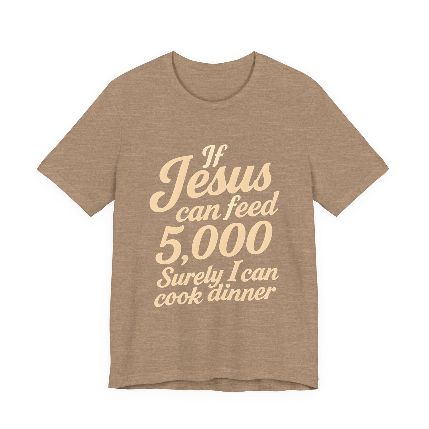 Unisex Inspirational Cooking Tee, Funny Shirt for Chefs, Kitchen Humor, Gift for Foodies, Christian Quote Tee