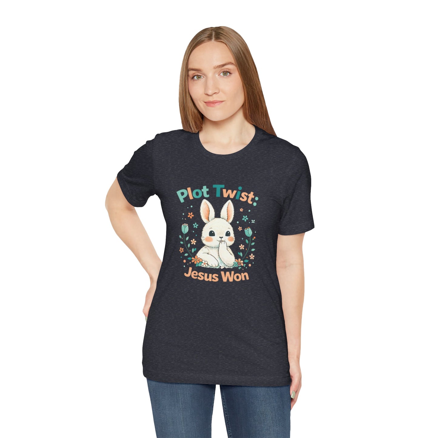 Easter Bunny 'Plot Twist: Jesus Won' Graphic Tee