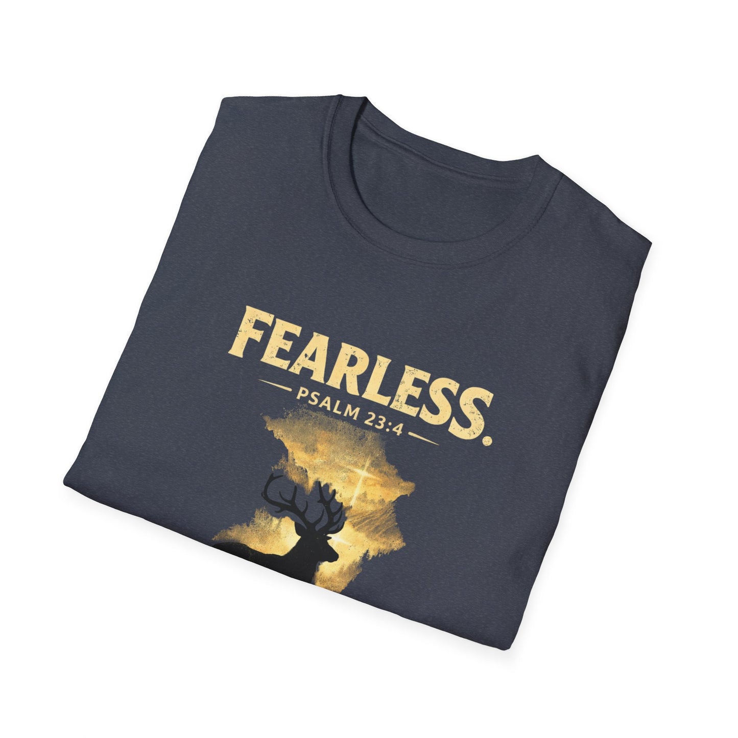 Fearless Psalm T-Shirt — Christian Faith Deer Graphic Tee