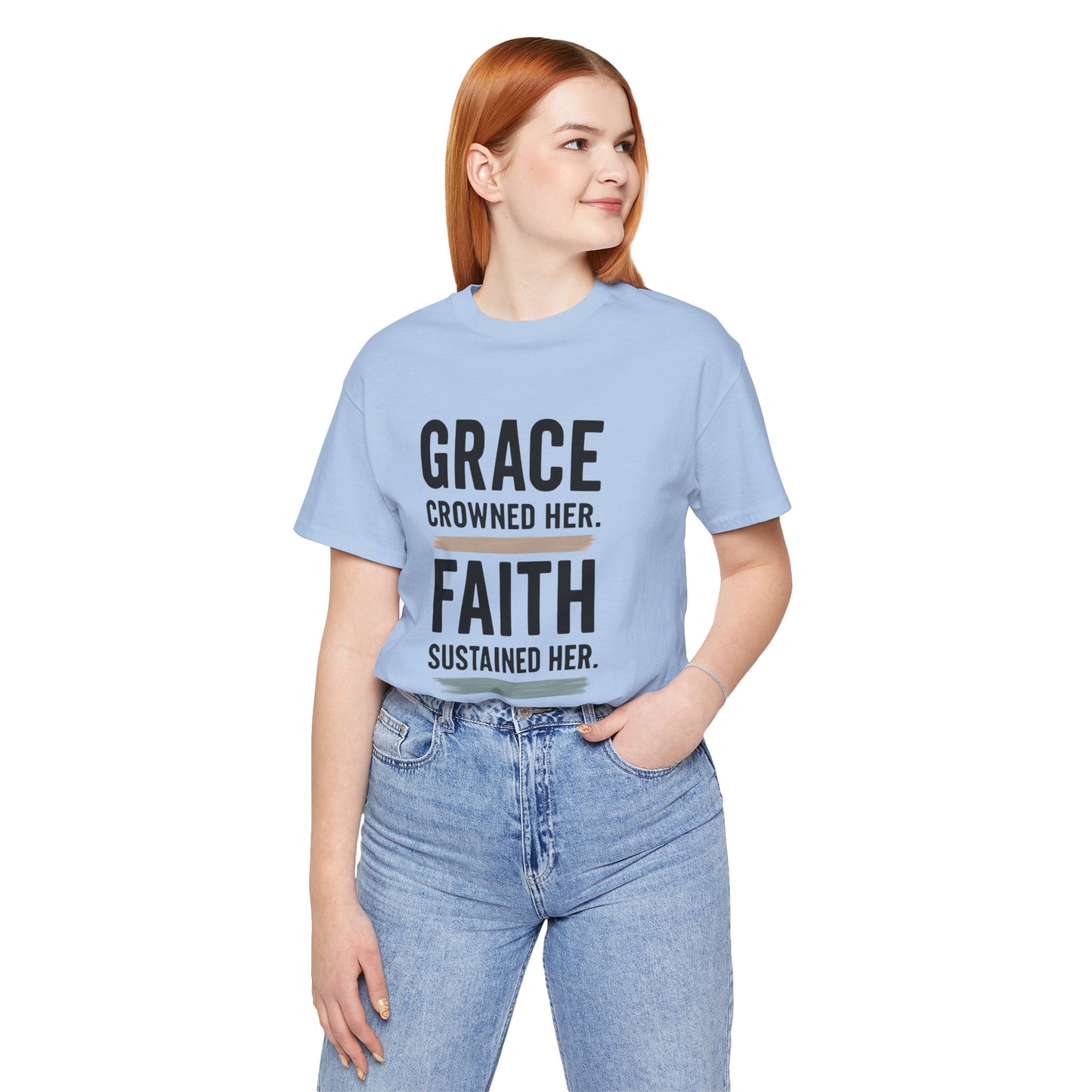 Faith and Grace Inspirational Tee, Bible Verse Shirt, Motivational T-Shirt, Christian Apparel, Religious Gift, Unisex Graphic Tee