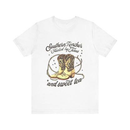 Southern Teacher Tee - Southern Style, Teacher Gift, Country Vibes, Faith-Based Apparel, Sweet Tea Lover Shirt