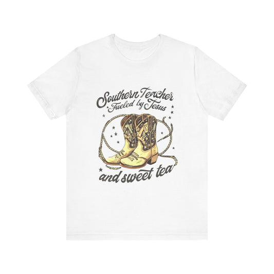 Southern Teacher Tee - Southern Style, Teacher Gift, Country Vibes, Faith-Based Apparel, Sweet Tea Lover Shirt