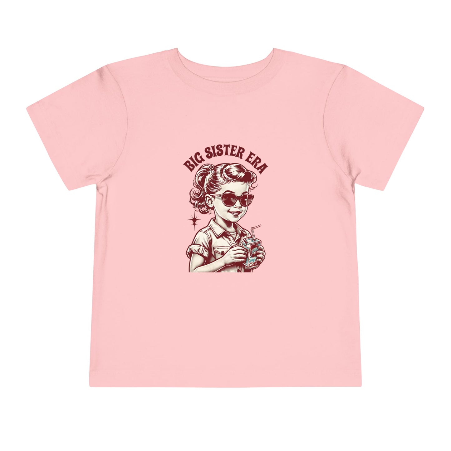 Cute Toddler Short Sleeve Tee - Big Sister Era Shirt for Proud Siblings, Birthday Gift, Family Gatherings, Fun Summer Wear, Toddler Outfit