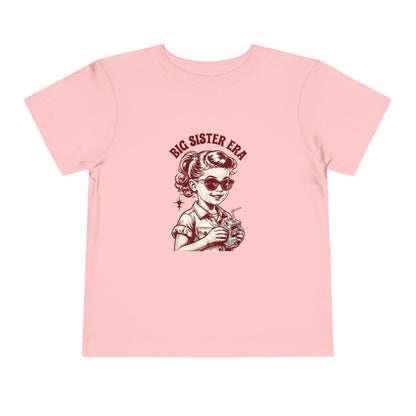 Cute Toddler Short Sleeve Tee - Big Sister Era Shirt for Proud Siblings, Birthday Gift, Family Gatherings, Fun Summer Wear, Toddler Outfit