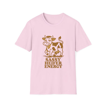 Sassy Heifer Energy T-Shirt, Funny Cow Shirt, Unisex Graphic Tee, Animal Lover Gift, Farm Life Apparel, Country Humor Fashion