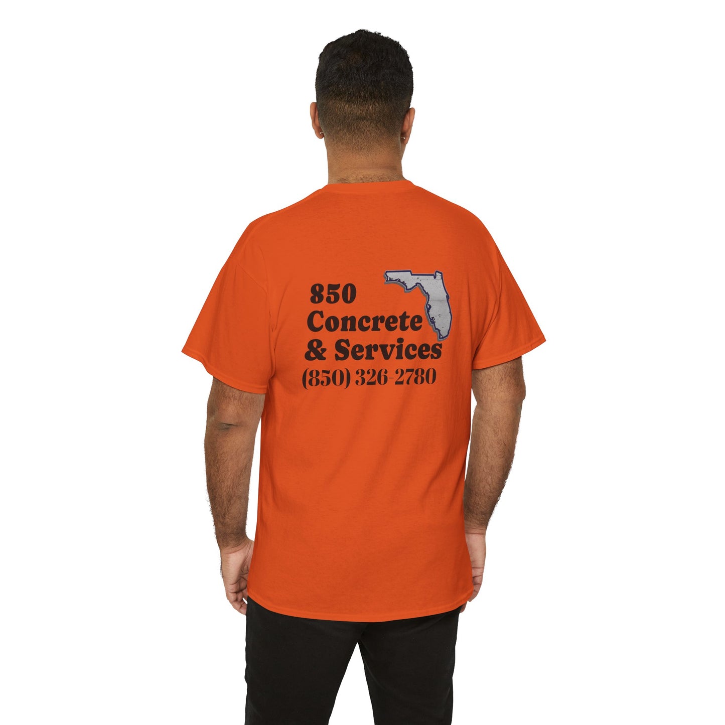 Custom Unisex Heavy Cotton Tee with Business Logo, Perfect for Workwear, Gift for Contractors, Promotional Use, Branding, Florida Services