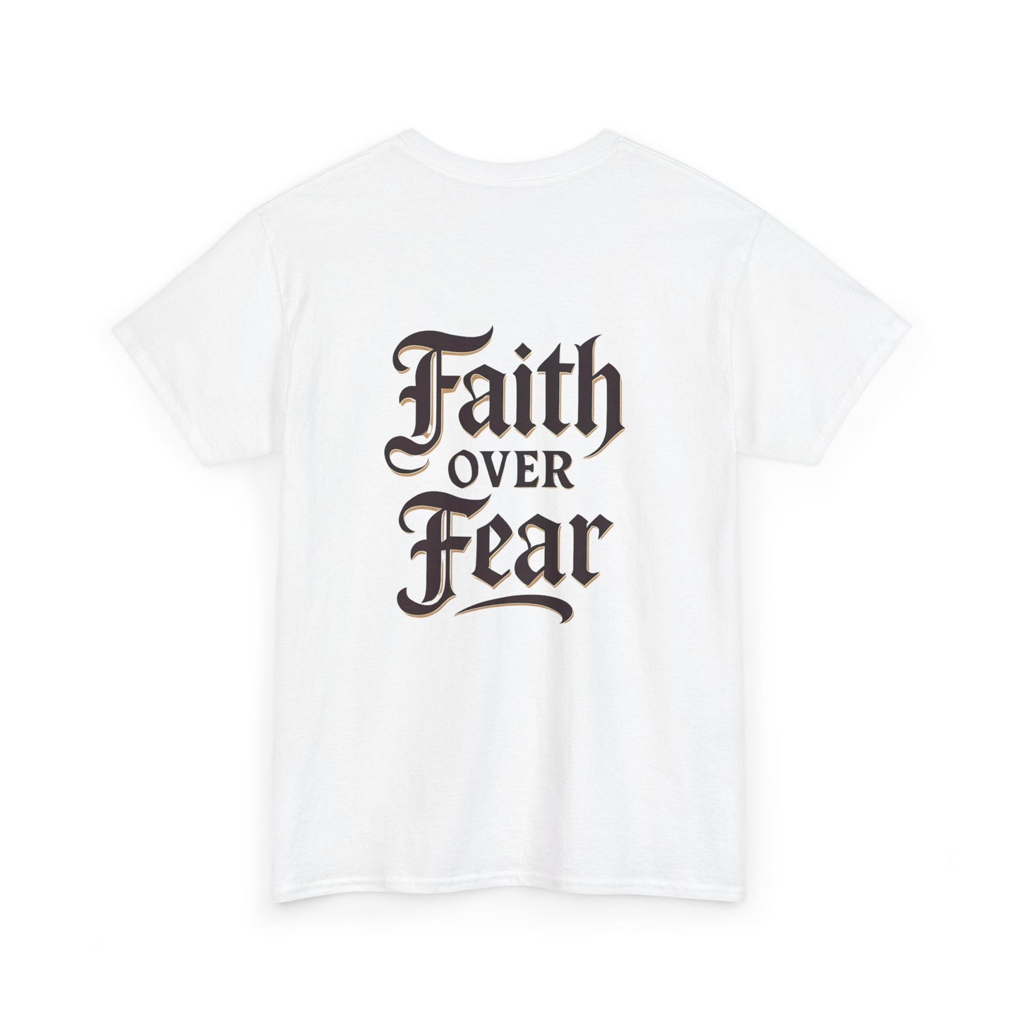 Faith Over Fear Unisex Heavy Cotton Tee | Inspirational Apparel, Motivational Shirt, Everyday Wear, Gift for Him/Her, Casual Tee
