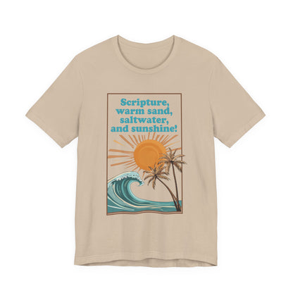Beach Vibes Tee, Scripture T-Shirt, Summer Graphic Tee, Casual Beachwear, Vacation Outfit, Gift for Ocean Lovers