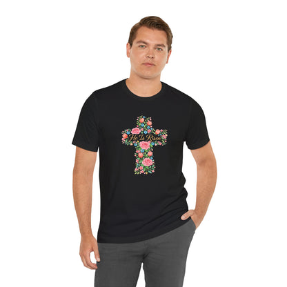 Floral Cross T-Shirt — Vintage Rose Faith Tee