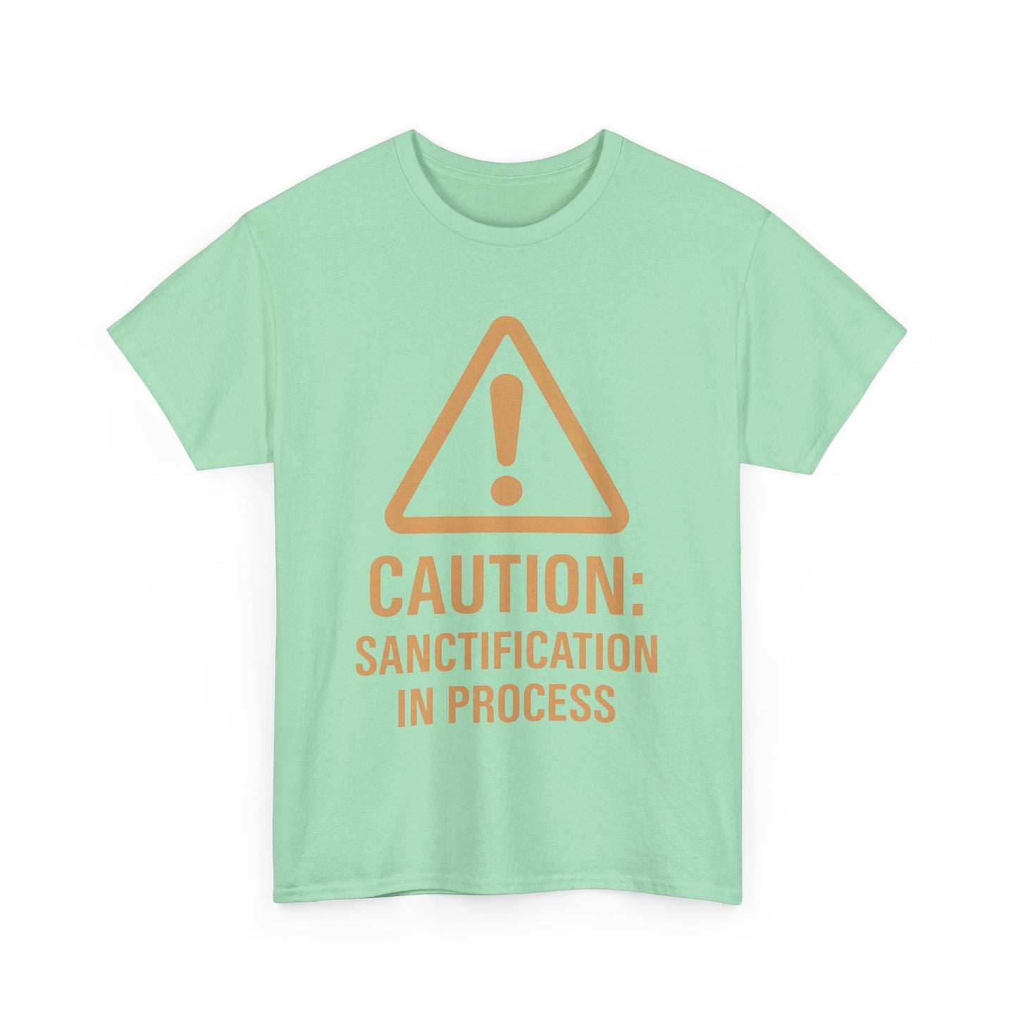 Caution Sanction Tee - Unisex Heavy Cotton T-Shirt for Casual, Gift, Humor, Christian Apparel, Everyday Wear