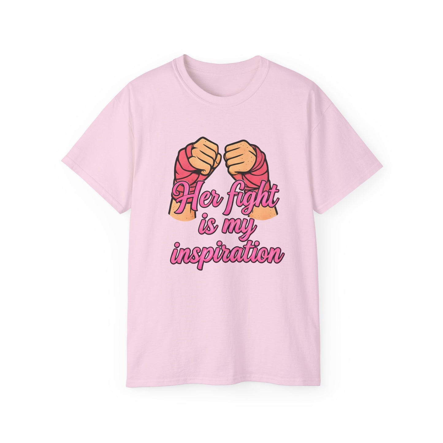 Inspirational Fight Tee | Unisex Ultra Cotton Shirt for Cancer Awareness, Gift for Fighters, Motivational Apparel, Pink Ribbon Support
