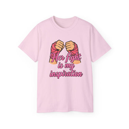 Inspirational Fight Tee | Unisex Ultra Cotton Shirt for Cancer Awareness, Gift for Fighters, Motivational Apparel, Pink Ribbon Support
