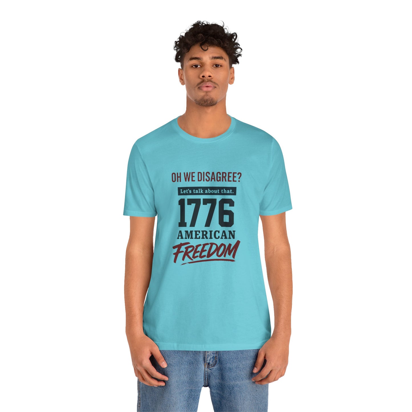 1776 American Freedom Tee - Unisex Jersey Short Sleeve T-Shirt, Political Humor Shirt, July 4th Outfit, Casual Wear, Gift for Patriots