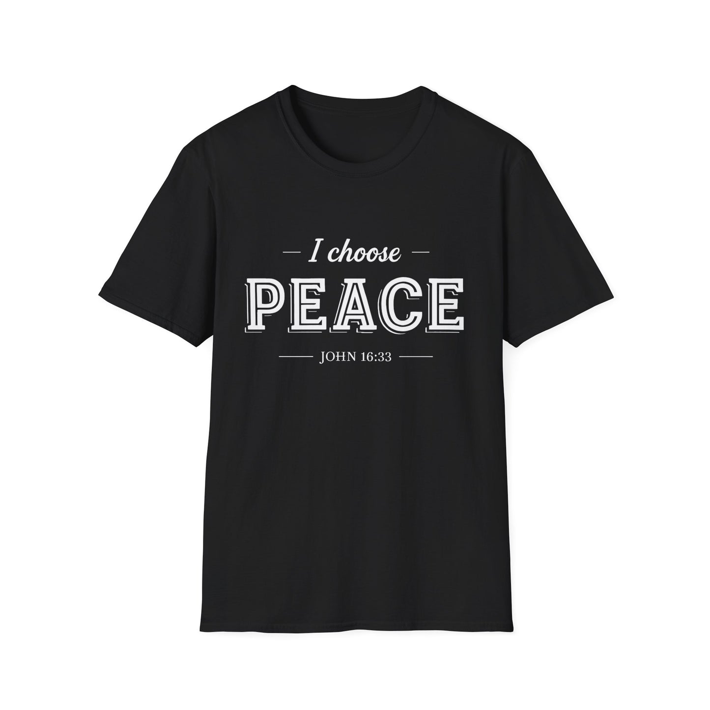 I Choose Peace Unisex Softstyle T-Shirt | Inspirational Tee, Faith Shirt, Spiritual Gift, Christian Apparel, Positive Message