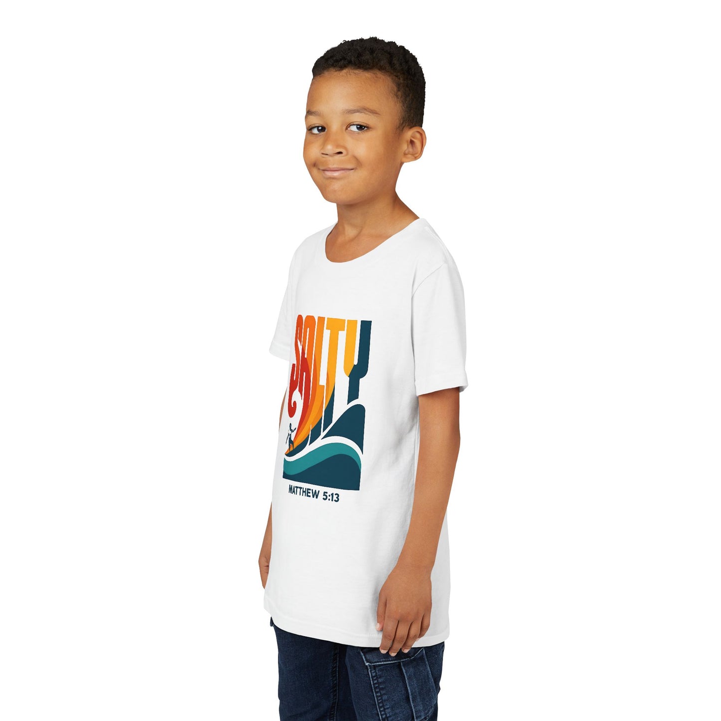 Salty Youth Short Sleeve Tee | Surf Style, Christian Tees, Beach Wear, Summer Fun, Youth Apparel