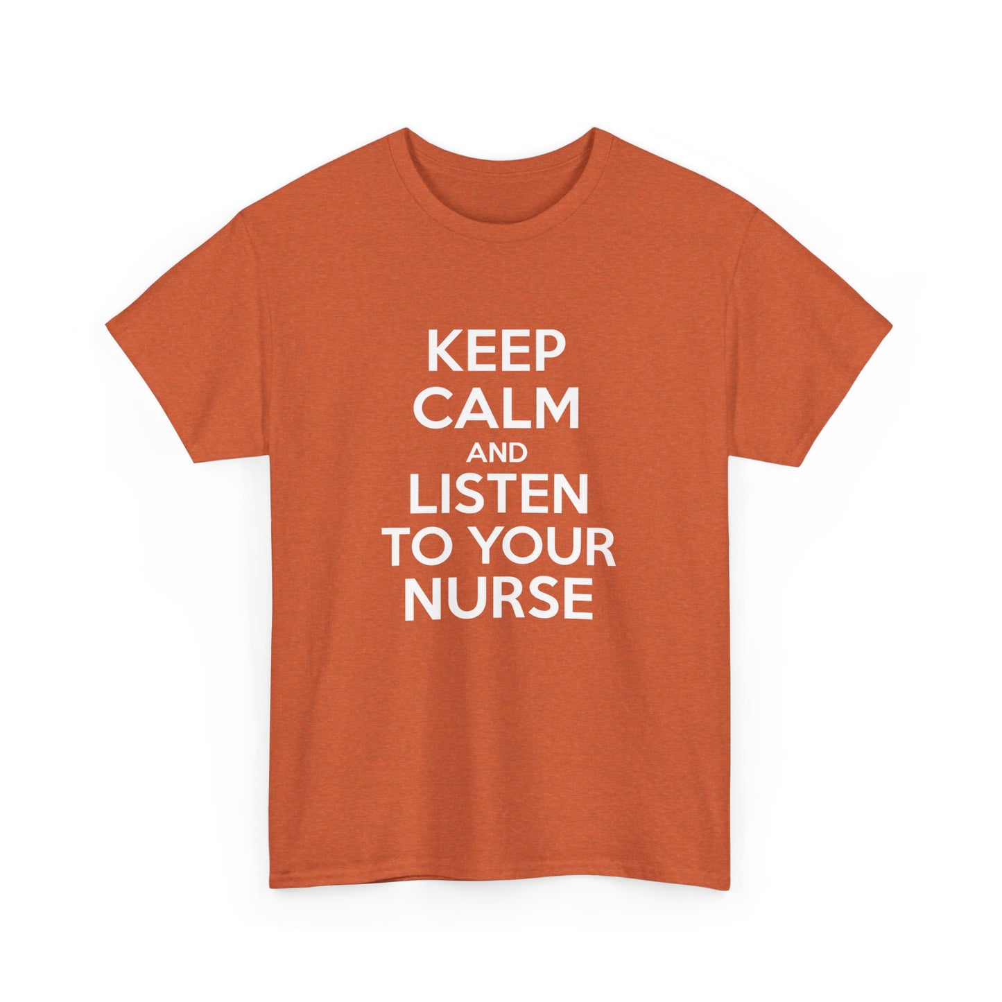 Keep Calm Nurse Tee, Unisex Heavy Cotton Tee, Funny Nurse Gift, Nursing Apparel, Healthcare Worker Shirt