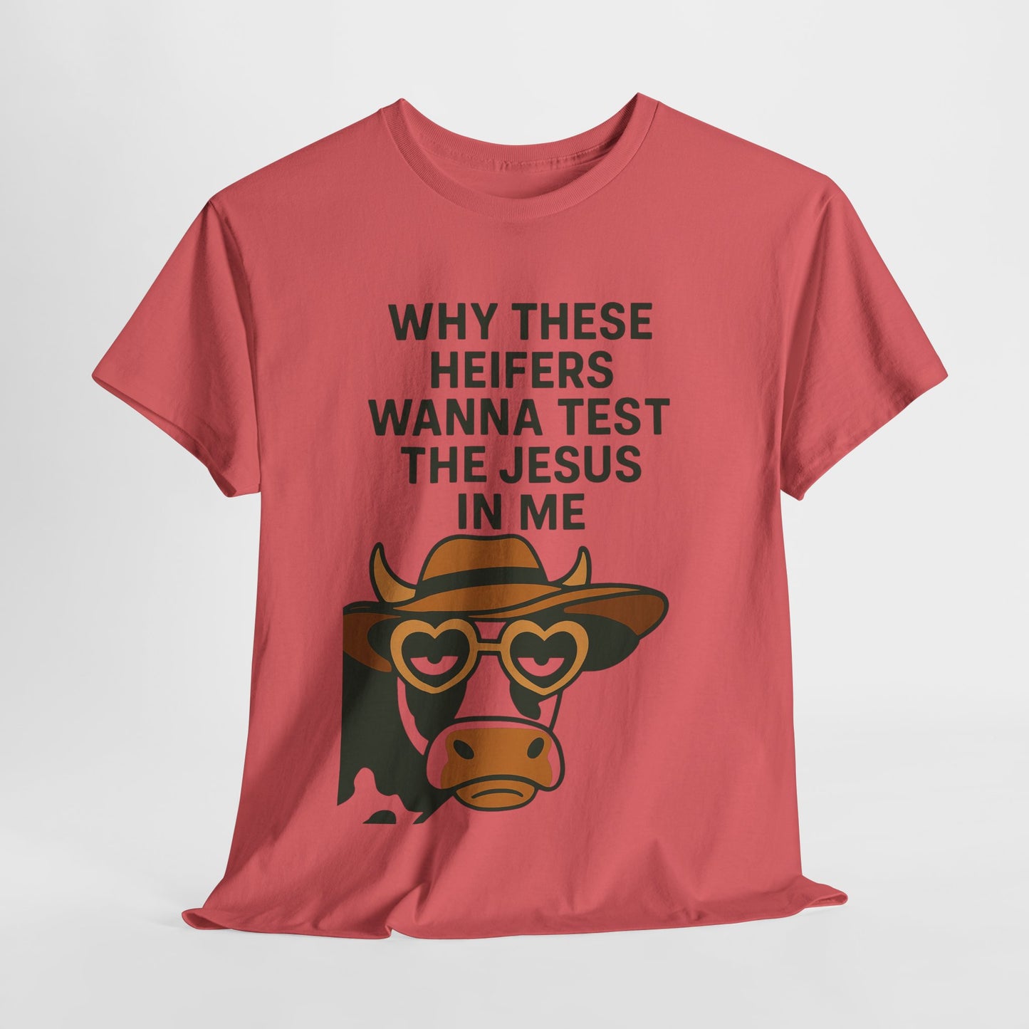 Whimsical Cow Graphic Tee, Funny Farm Animal T-Shirt, Christian Humor Gift, Unisex Casual Wear, Perfect for Cow Lovers