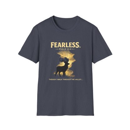 Fearless Psalm T-Shirt — Christian Faith Deer Graphic Tee