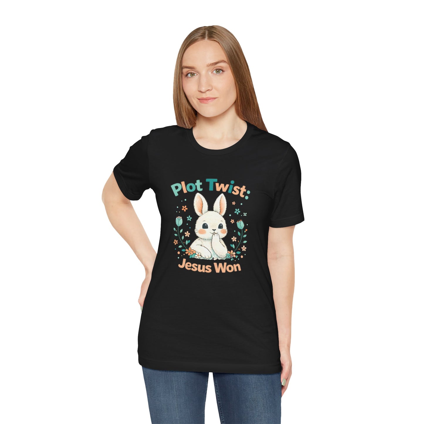 Easter Bunny 'Plot Twist: Jesus Won' Graphic Tee