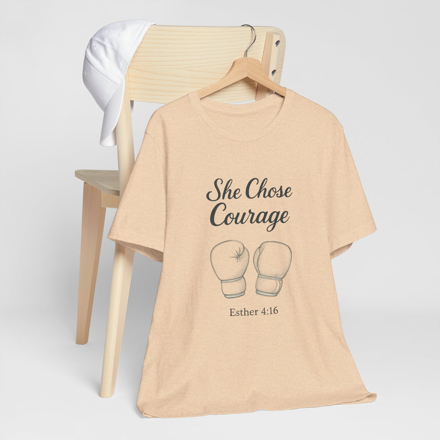 Courage T-Shirt, Inspirational Tee, Motivational Gift, Unisex Casual Wear, Esther 4:16 Quote, Fitness Apparel