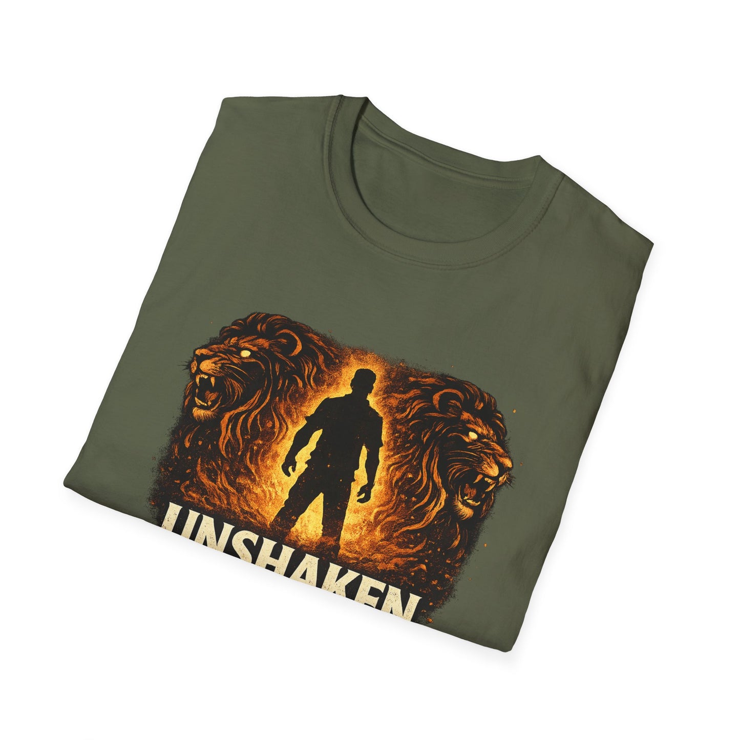 Unshaken T-Shirt – Christian Faith Lion Design (Daniel 6:22)