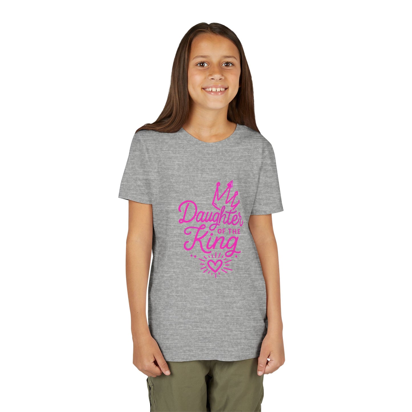 Daughter of the King Youth Tee, Faith Inspired T-Shirt, Christian Apparel for Kids, Birthday Gift, Scripture Tee, Encouraging Youth Shirt