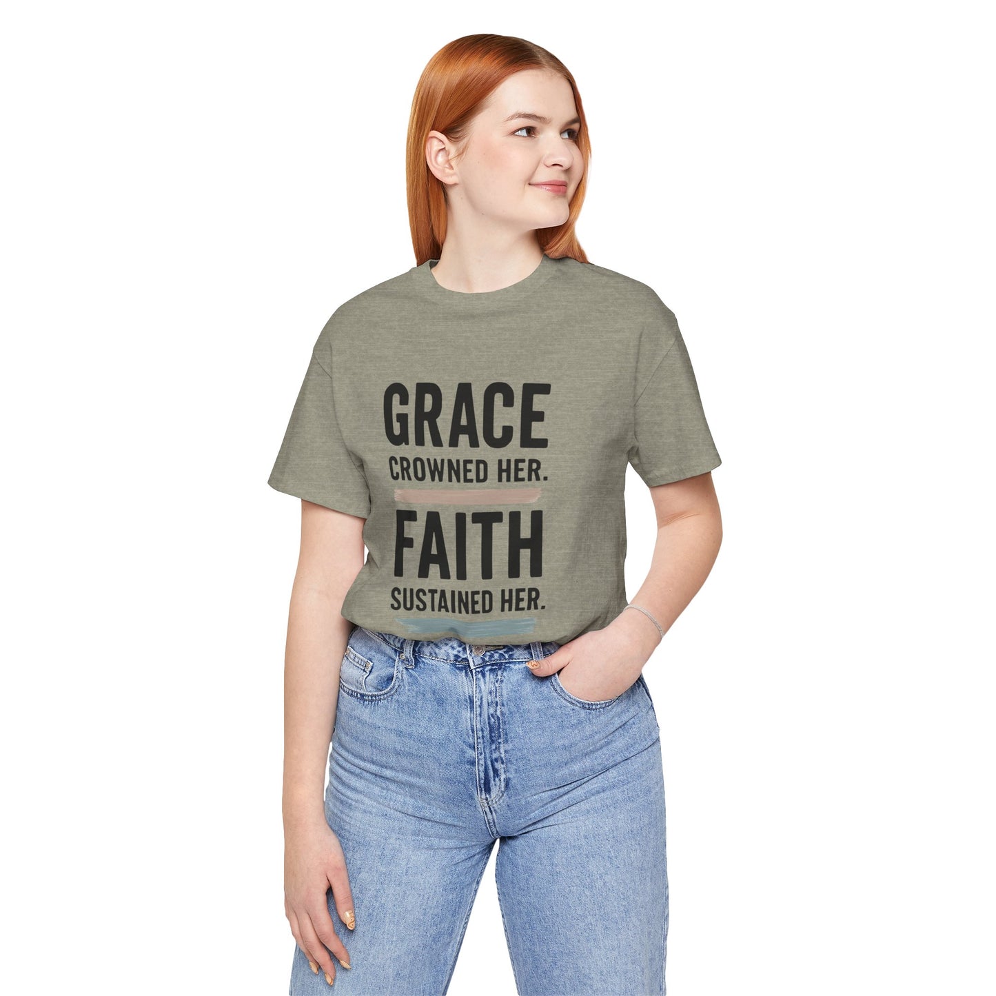 Faith and Grace Inspirational Tee, Bible Verse Shirt, Motivational T-Shirt, Christian Apparel, Religious Gift, Unisex Graphic Tee